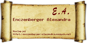 Enczenberger Alexandra névjegykártya