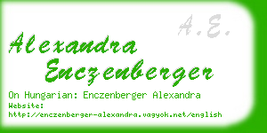 alexandra enczenberger business card